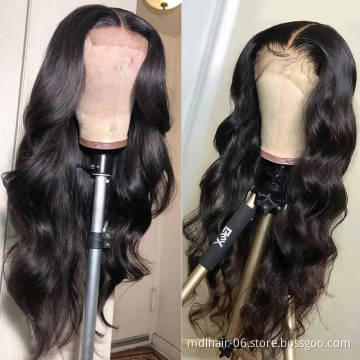 10A Raw Human Hair Wigs Indian Raw Hair Lace Closure Wig Body Wave Human Hair Wigs